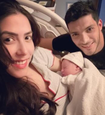 Daniela Basso with boyfriend Raul Jimenez welcomed son Ander on the 5th of May 2022.